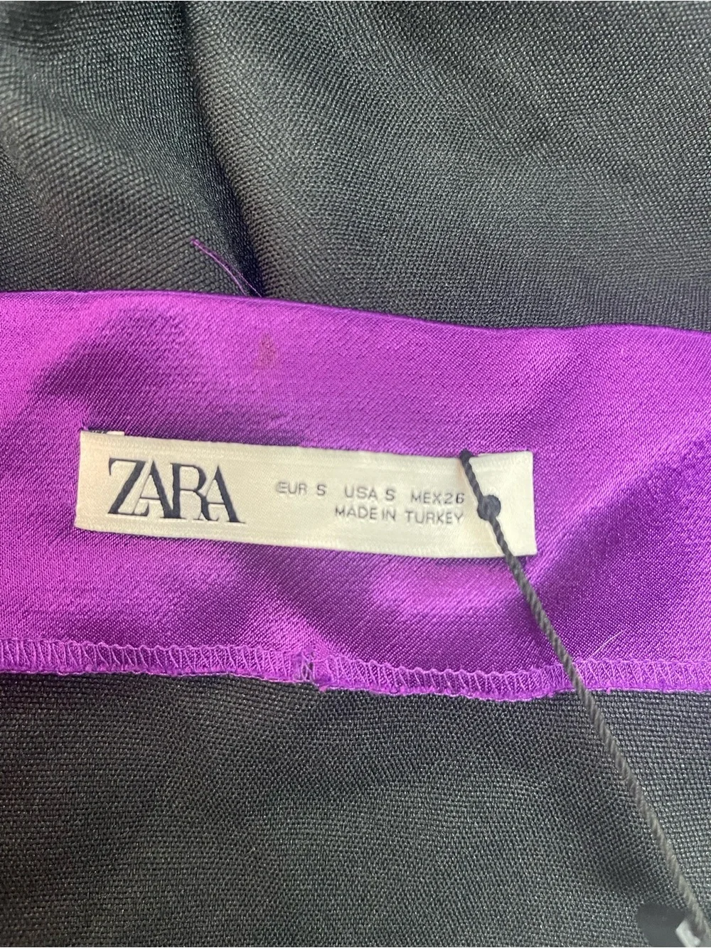 Zara Satin Effect Hi-Rise Mini Skirt Purple